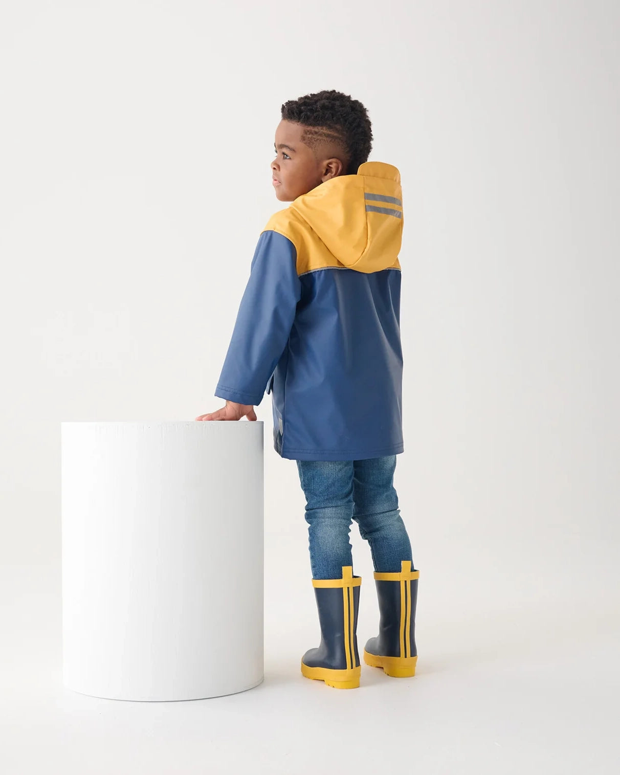 Yellow & Navy Mariner Rain Jacket