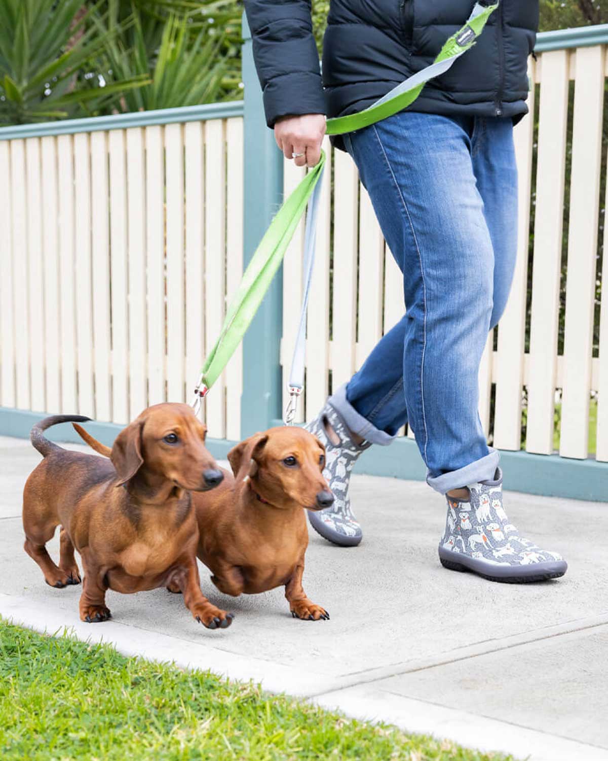 Patch Ankle Gumboots Dog Grey