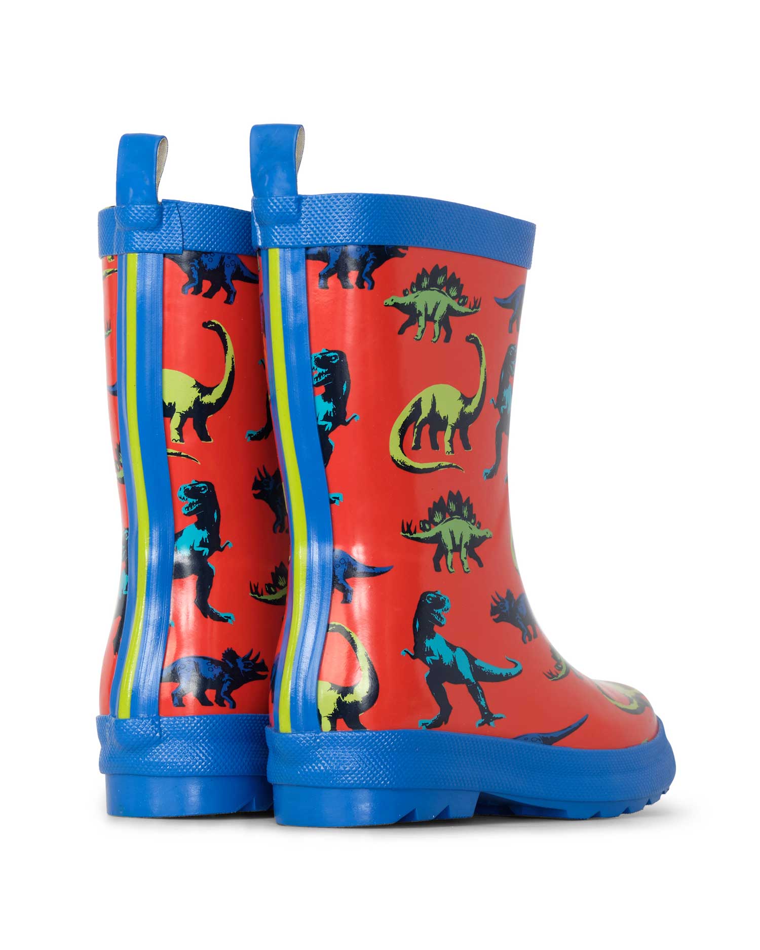 Painted Dinos Shiny Gumboots