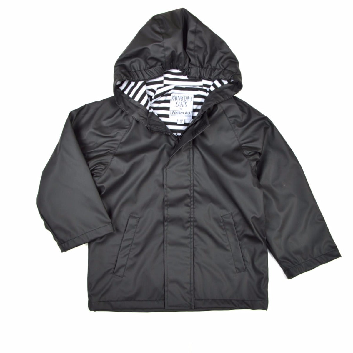 WelliesAU Black Rainy Days Raincoat