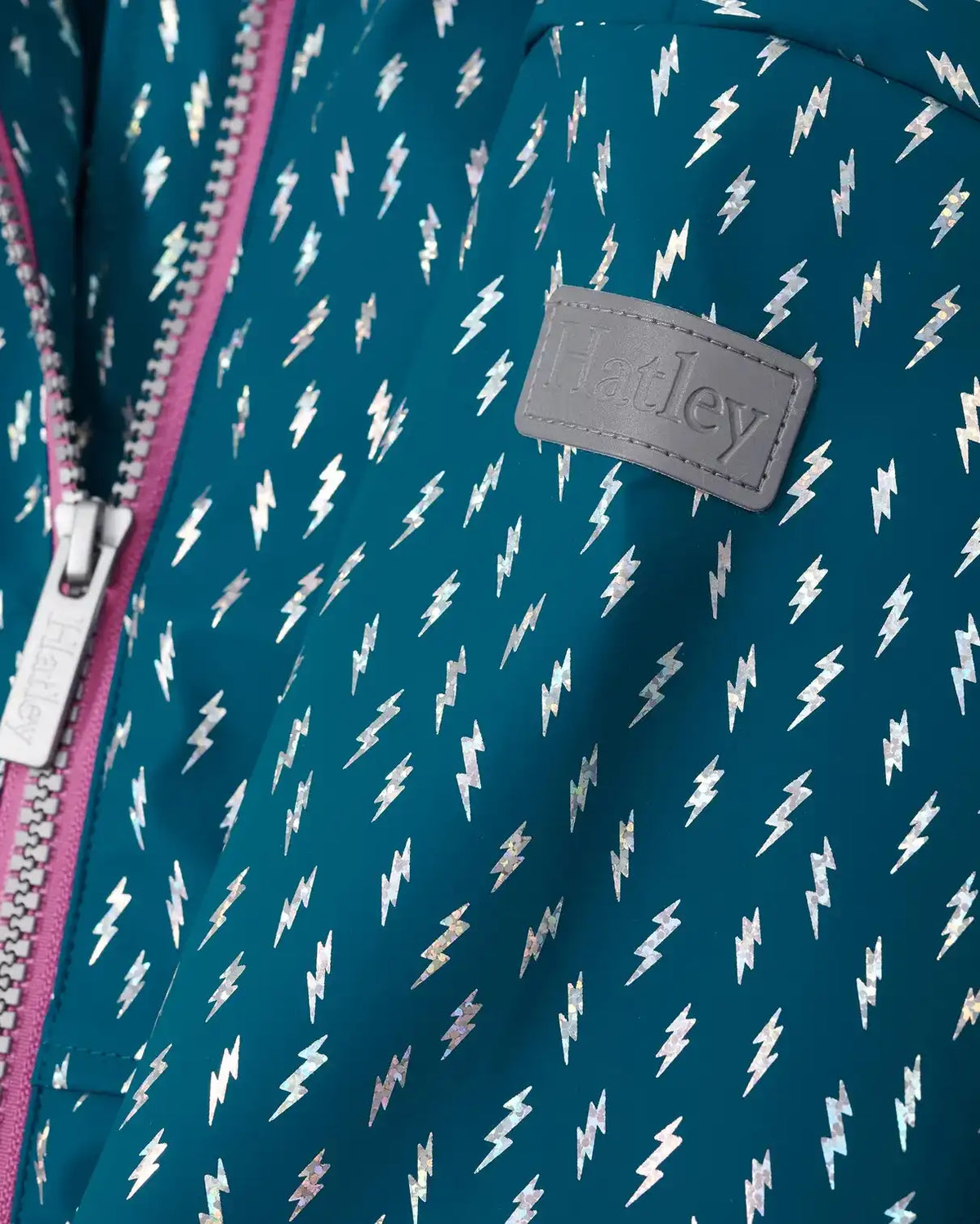 Mini Lightening Bolts Peplum Rain Coat