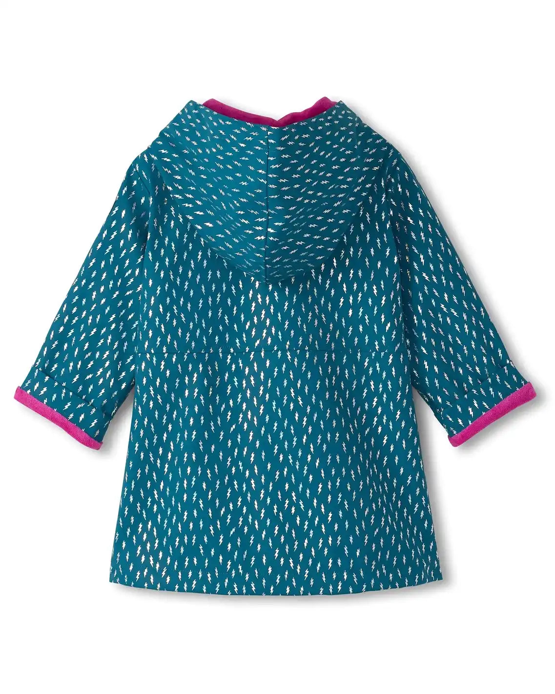 Mini Lightening Bolts Peplum Rain Coat