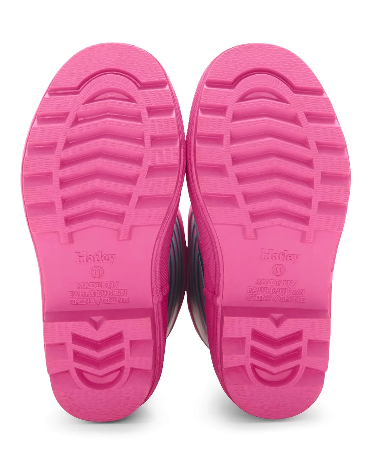 Rose Violet Stripes Matte Gumboots