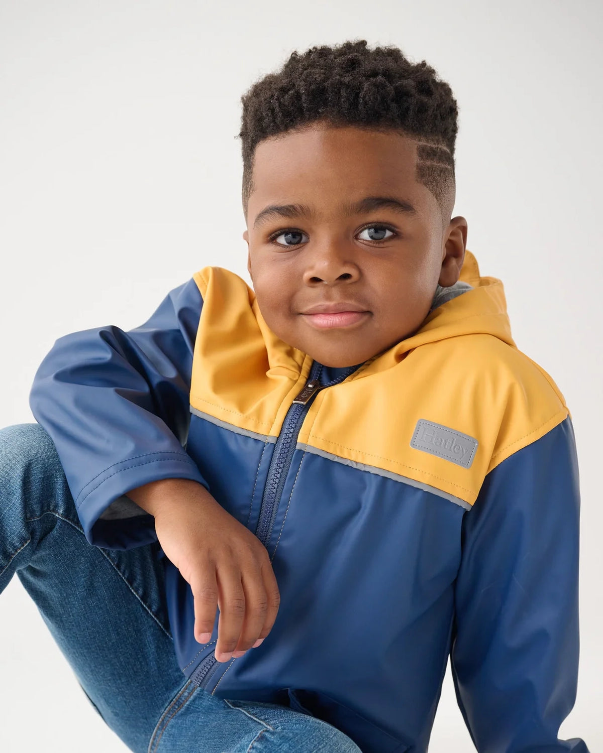 Yellow & Navy Mariner Rain Jacket