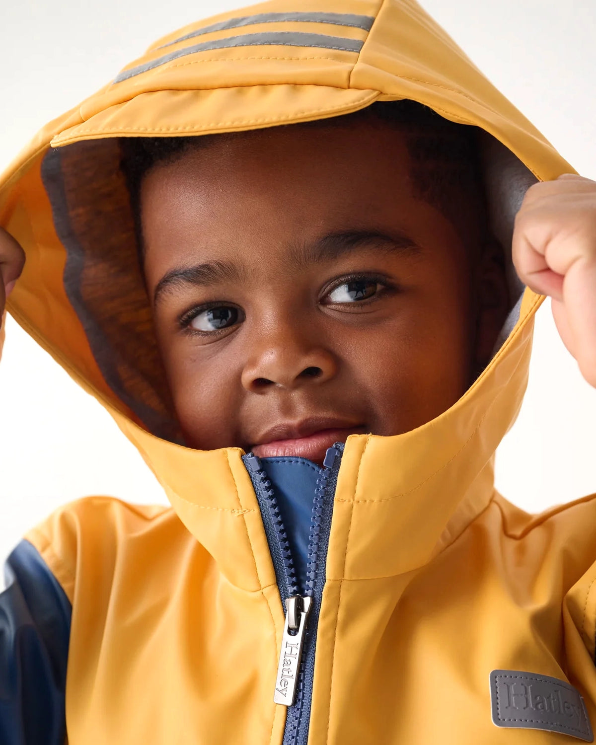 Yellow & Navy Mariner Rain Jacket