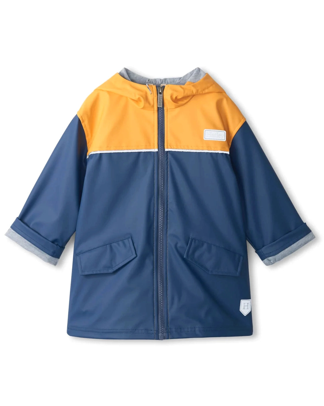 Yellow & Navy Mariner Rain Jacket