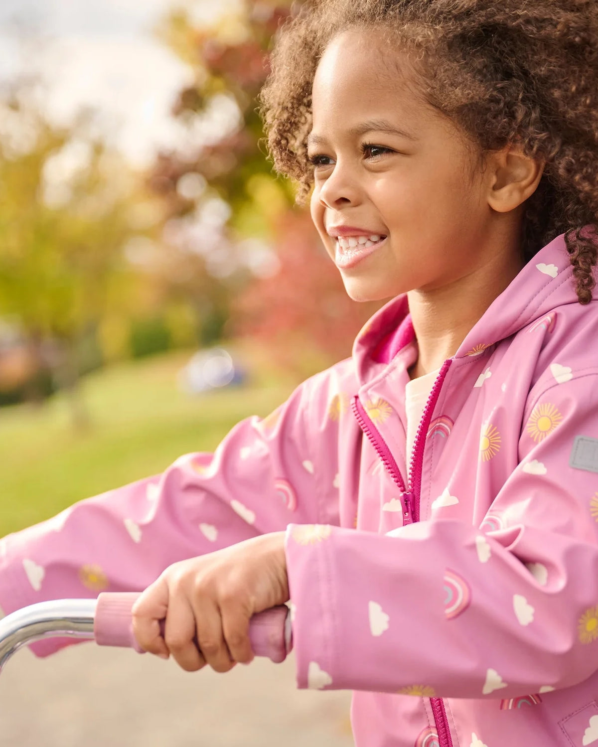 Sun Charm Zip Up Rain Jacket
