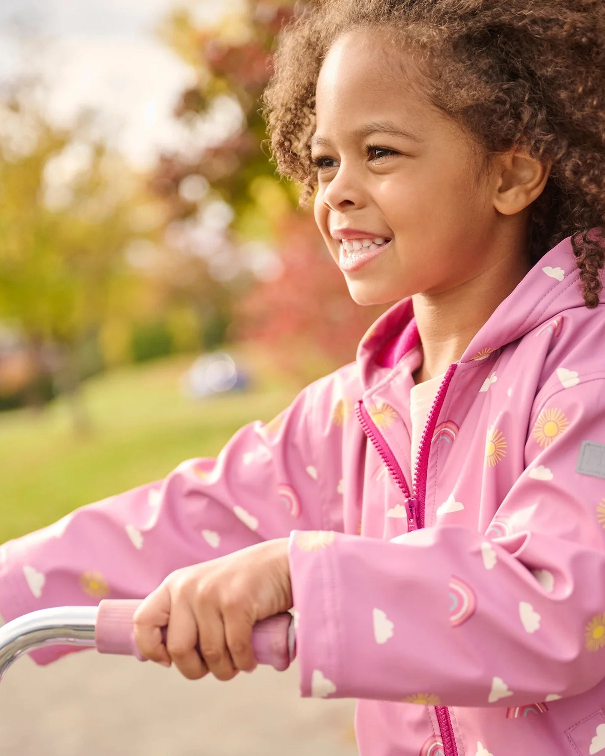Sun Charm Zip Up Rain Jacket