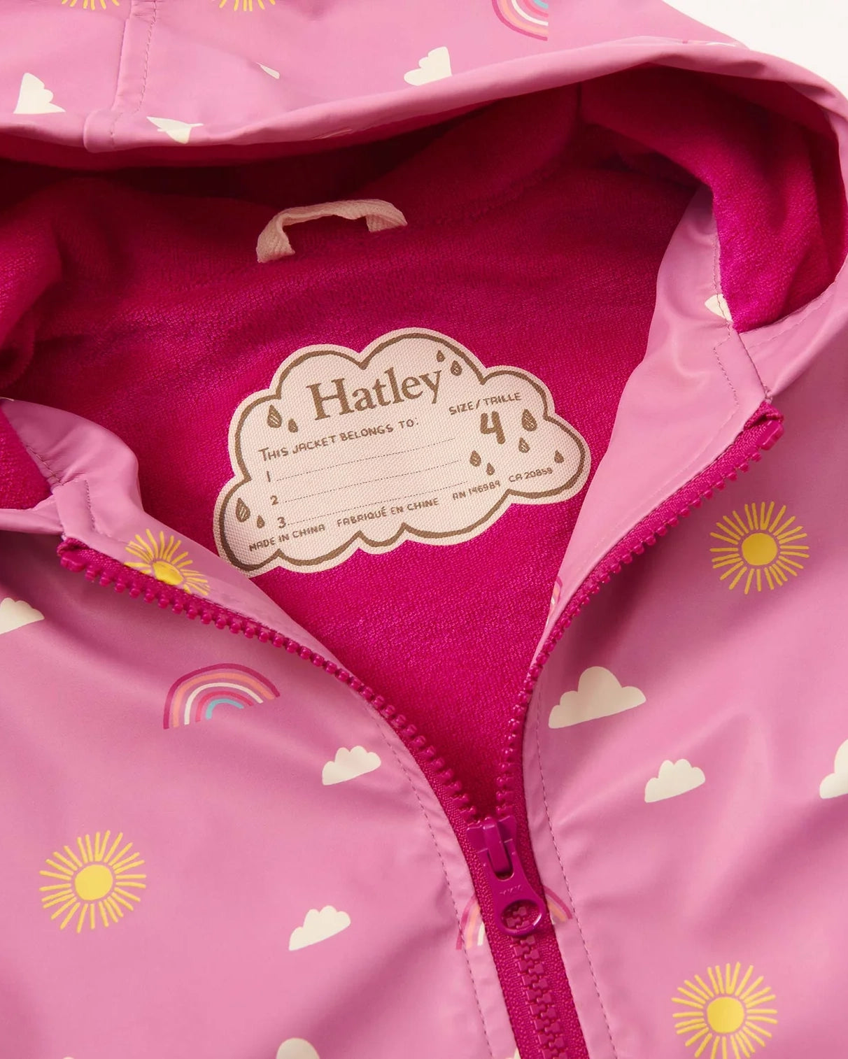 Sun Charm Zip Up Rain Jacket