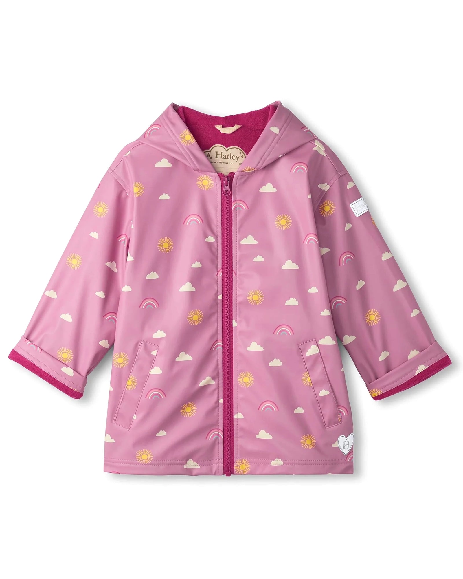 Sun Charm Zip Up Rain Jacket