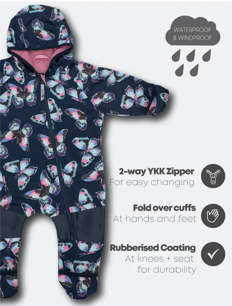 All Weather Fleece  Onesie Butterfly