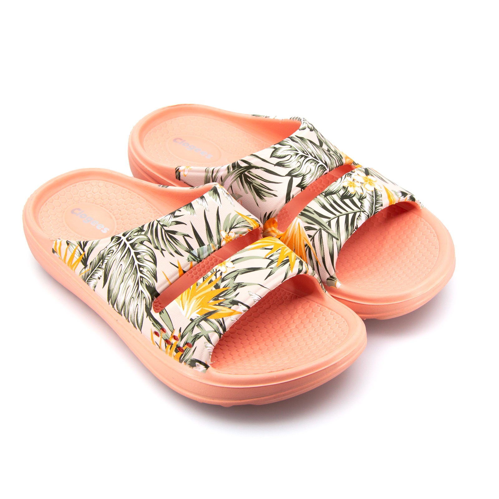Womens Island Slides Coral Palm