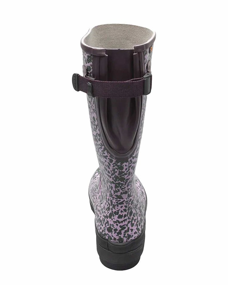 Amanda Spotty Tall Gumboots Burgundy 5 | Wellies Online