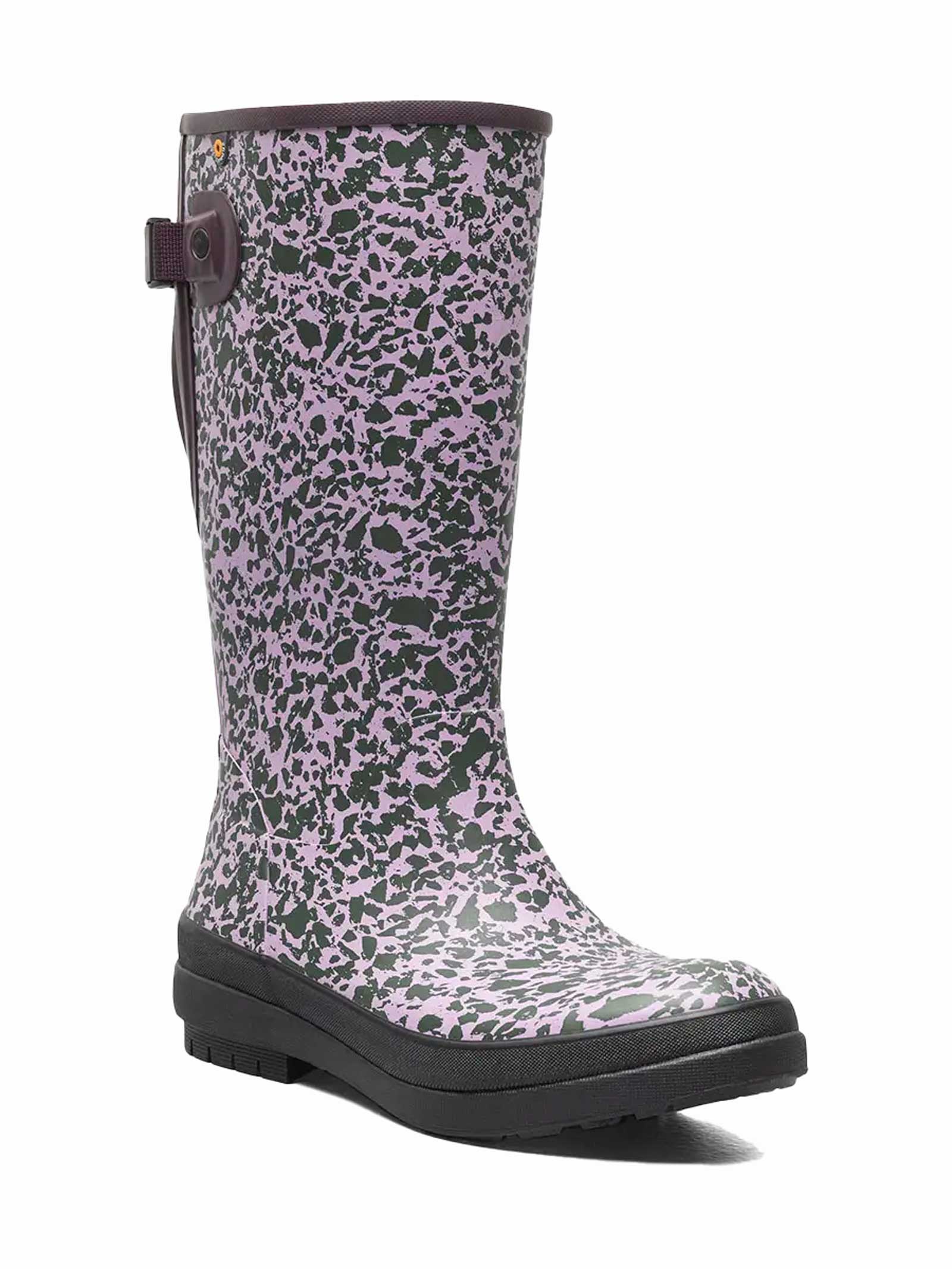 Amanda Spotty Tall Gumboots Burgundy