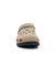 Beige clog shoe on a white background