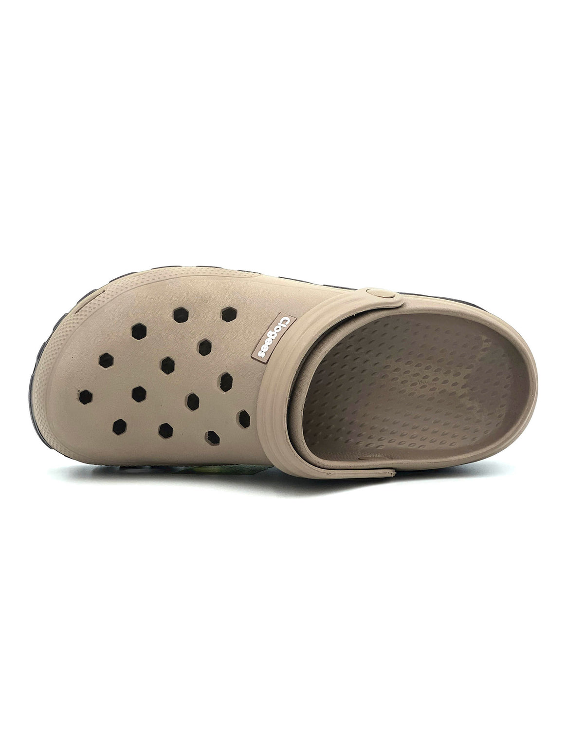 Beige sandal with a white background