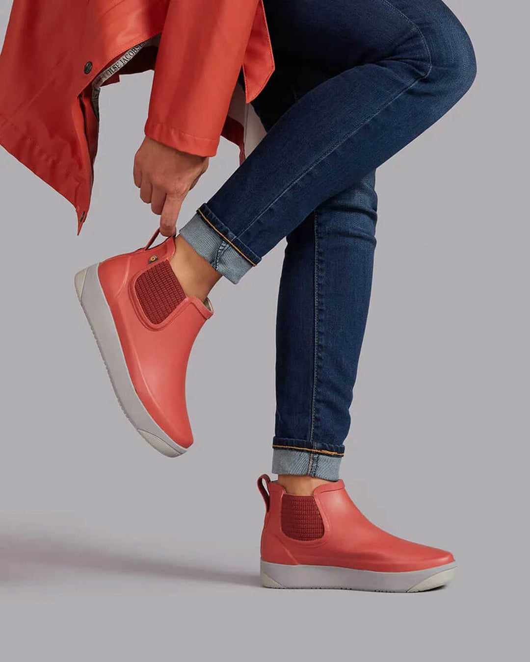 Kicker Rain Chelsea II Gumboots Flame 3 | Wellies Online