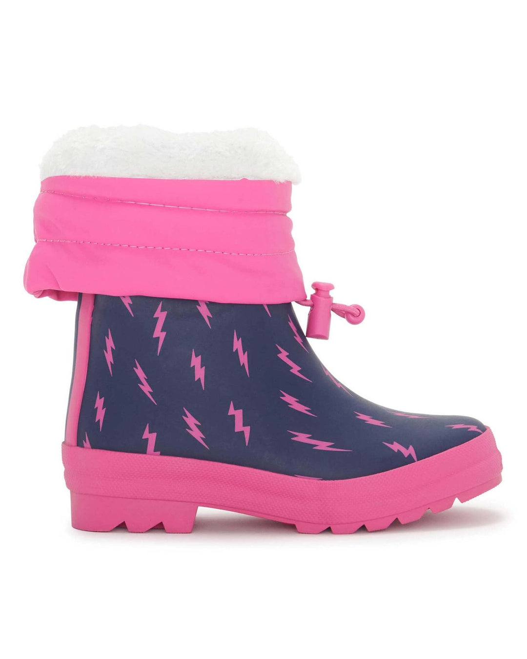 Mini Lightening Bolts Sherpa Lined Gumboots 4 | Wellies Online