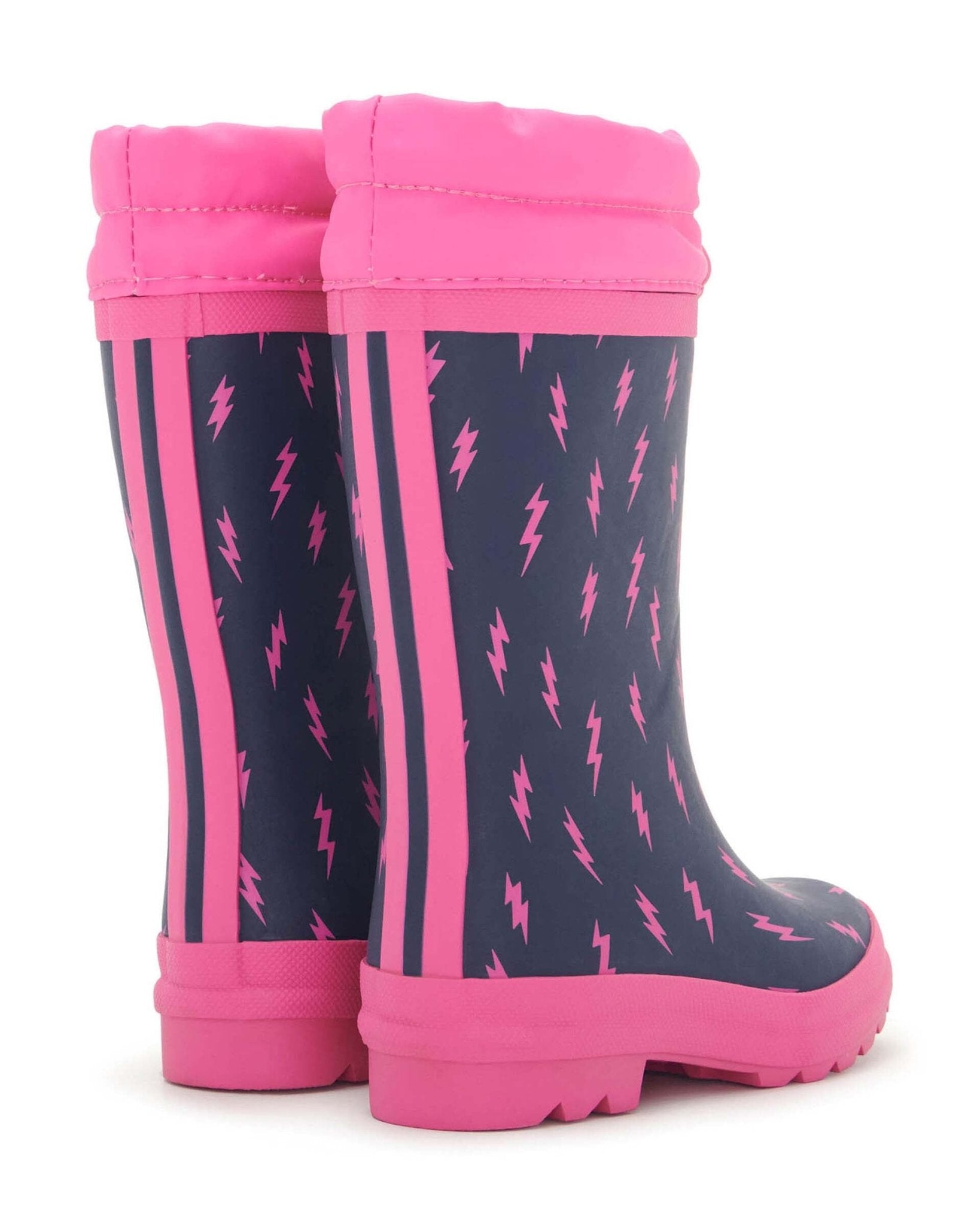 Mini Lightening Bolts Sherpa Lined Gumboots 3 | Wellies Online
