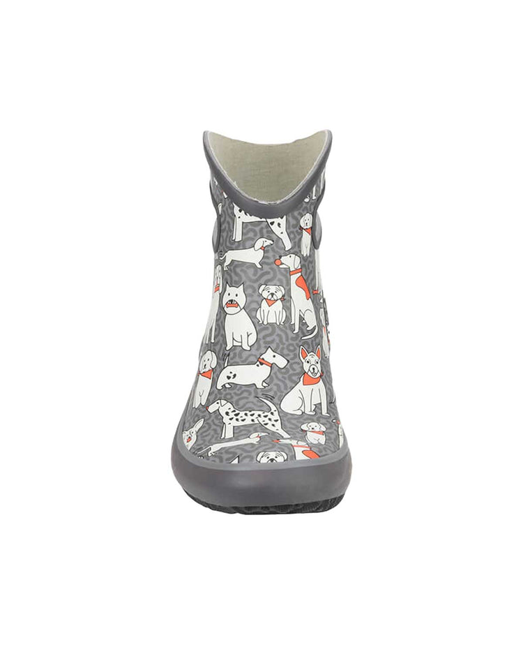 Patch Ankle Gumboots Dog Grey 5 | Wellies Online