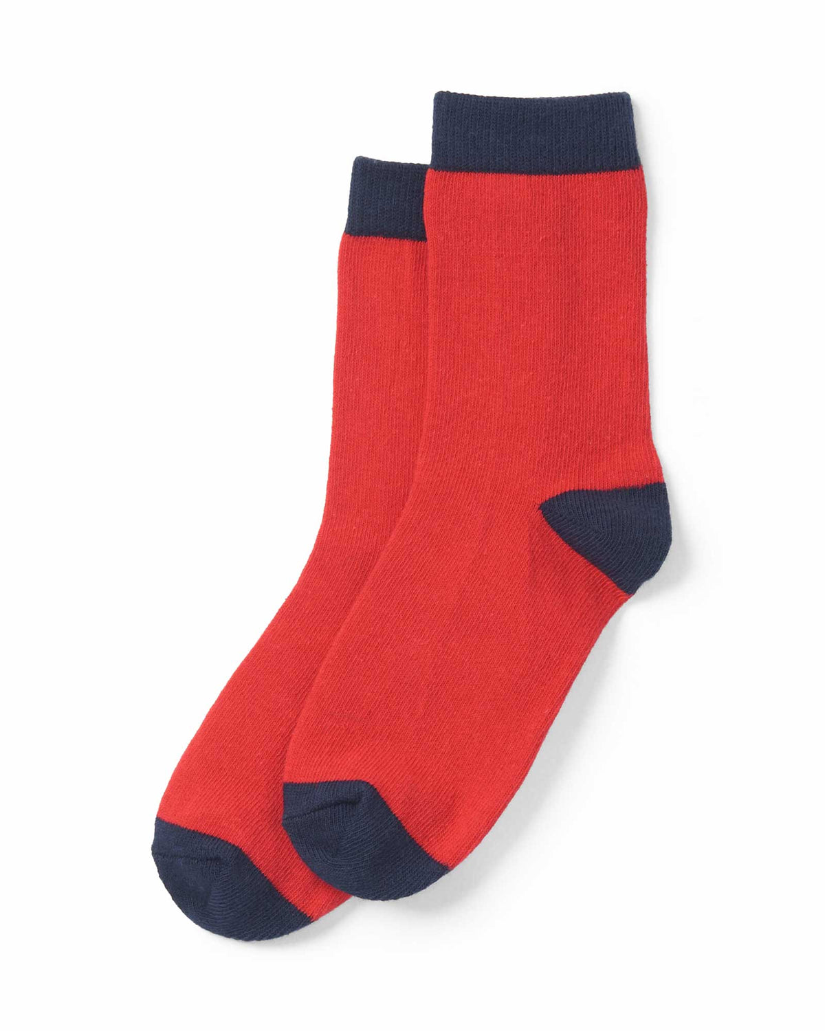 Kids Red &amp; Navy Crew Socks