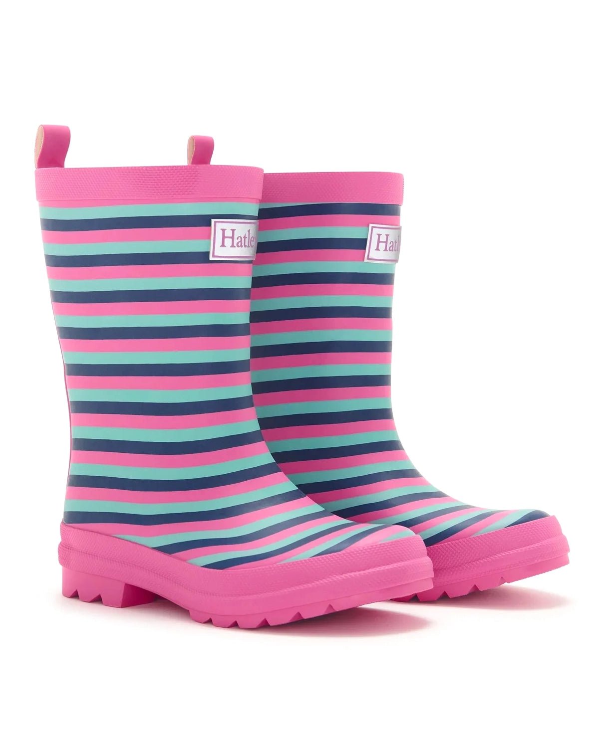 Rose Violet Stripes Matte Gumboots 2 | Wellies Online