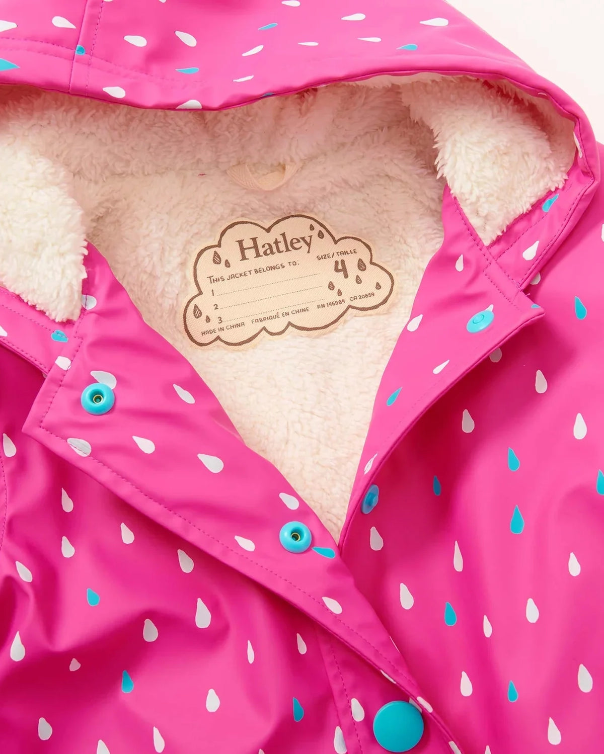 Tiny Dots Colour Changing Sherpa Lined Splash Jacket