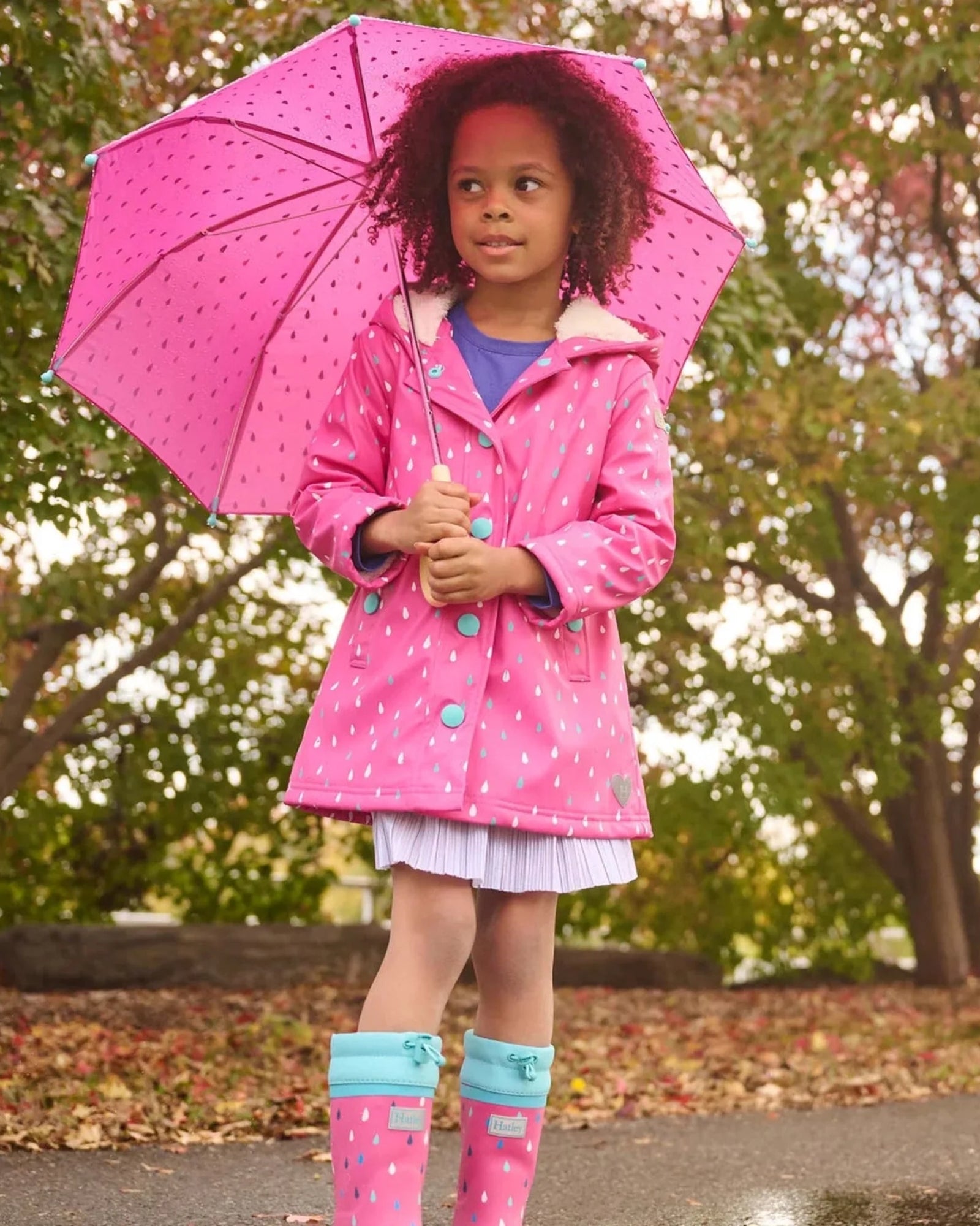 Tiny Dots Colour Changing Sherpa Lined Splash Jacket