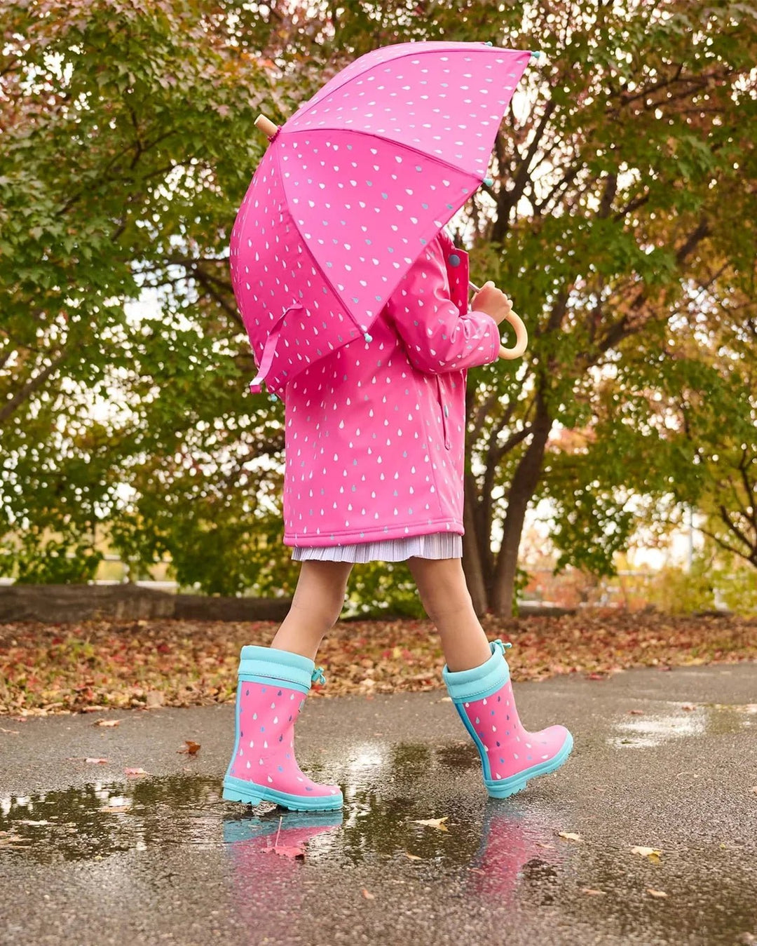 Tiny Dots Colour Changing Sherpa Lined Splash Jacket 5 | Wellies Online