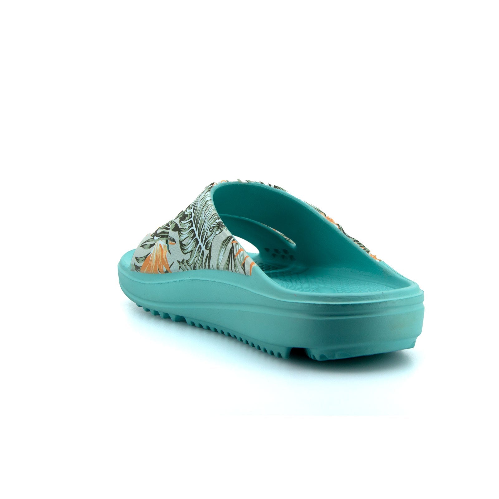 Womens Island Slides Aqua Palm 10 | Wellies Online