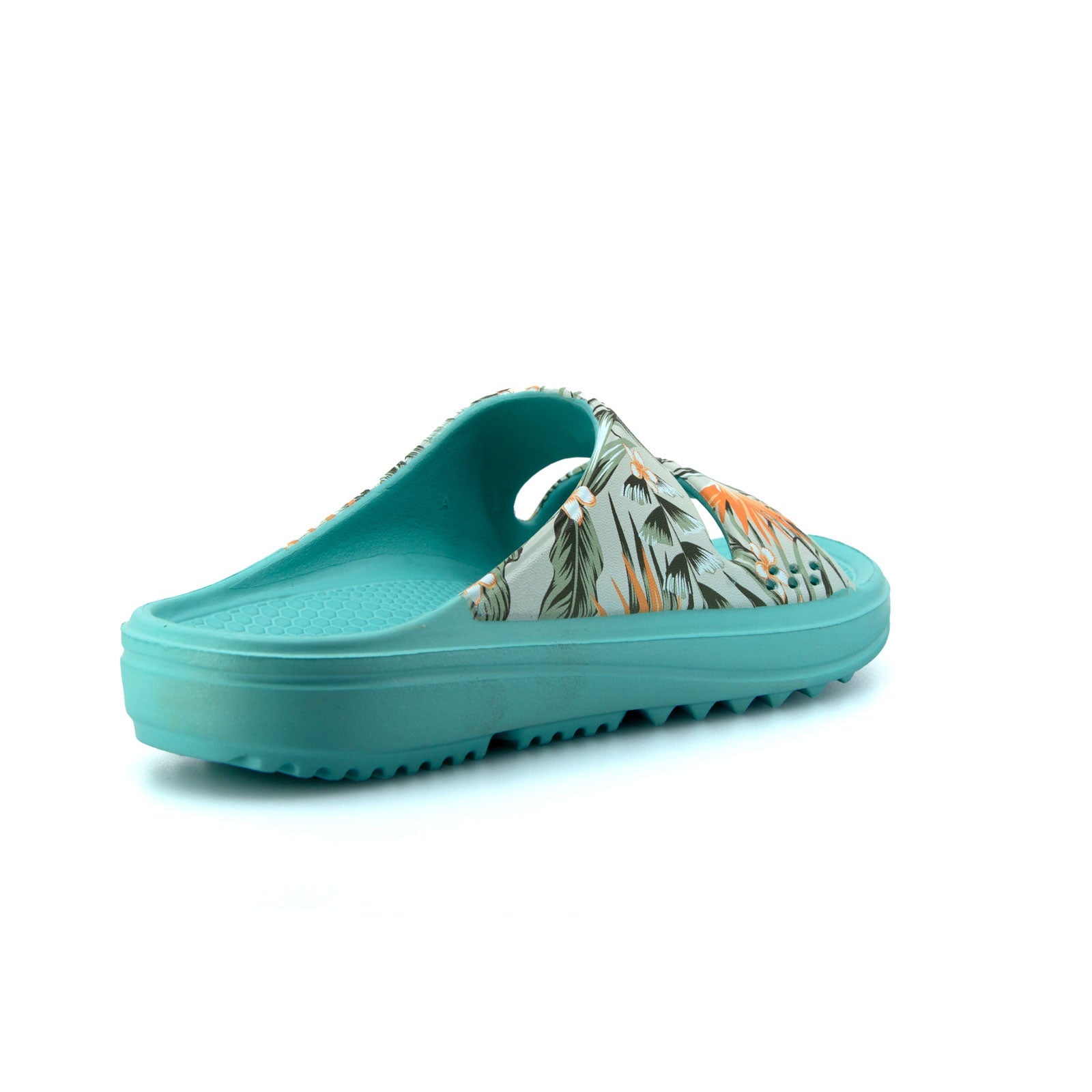 Womens Island Slides Aqua Palm 5 | Wellies Online