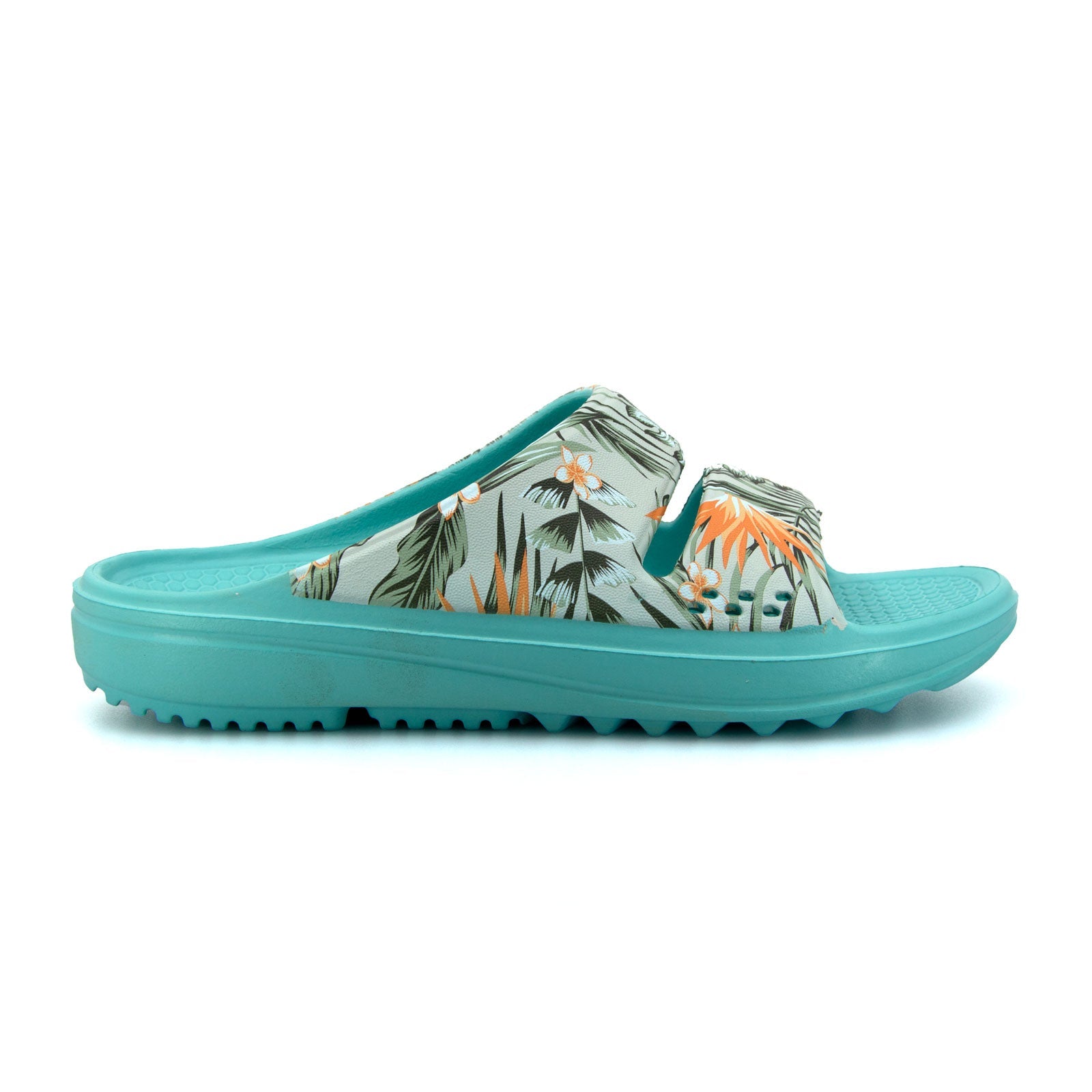 Womens Island Slides Aqua Palm 2 | Wellies Online