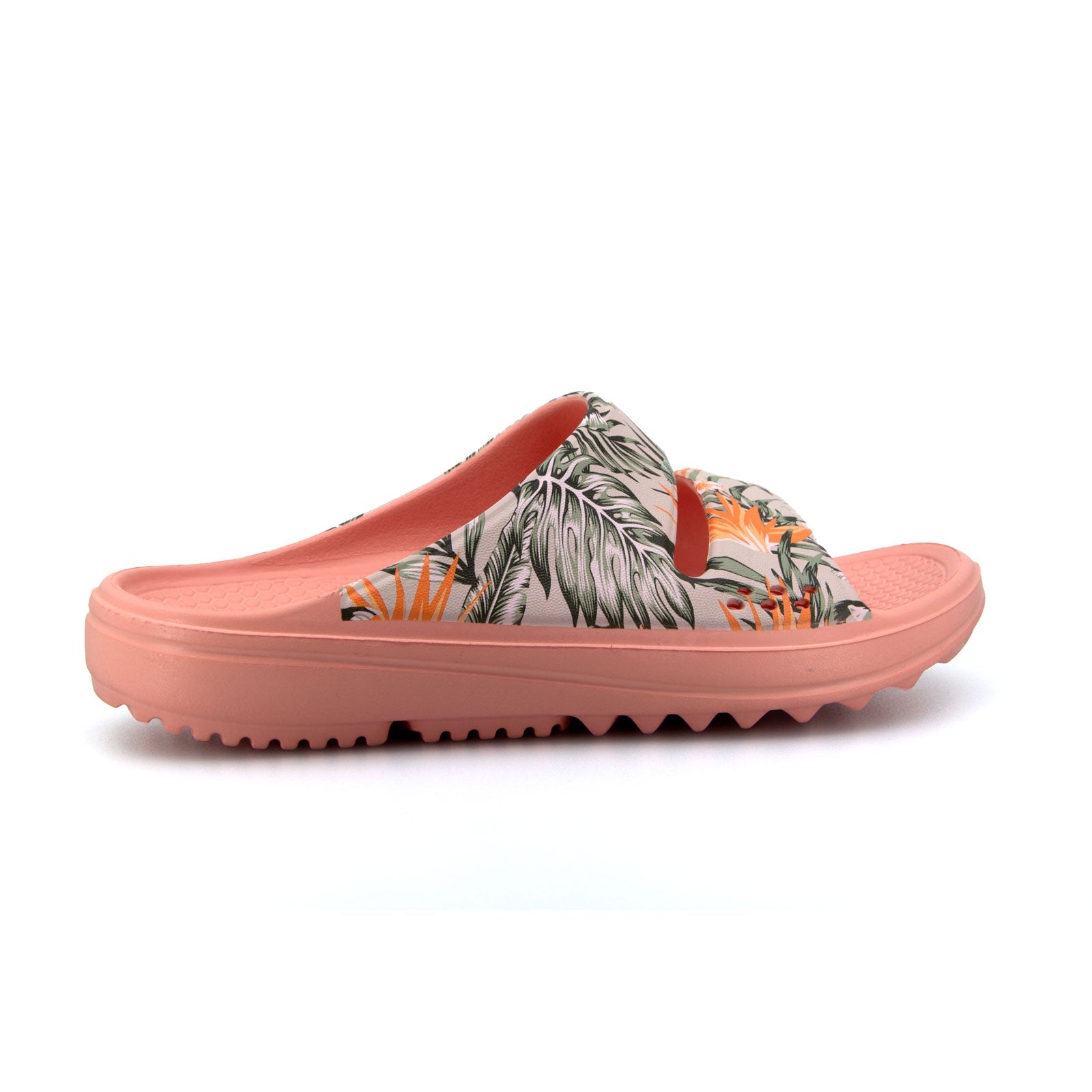 Womens Island Slides Coral Palm 3 | Wellies Online