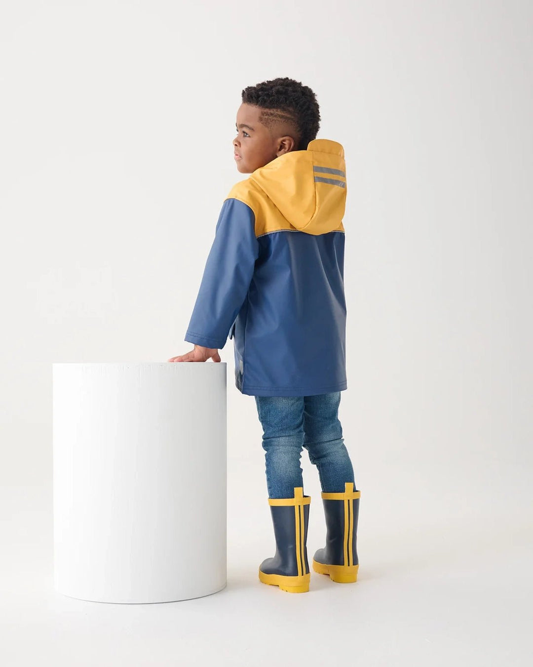 Yellow &amp; Navy Mariner Rain Jacket 9 | Wellies Online