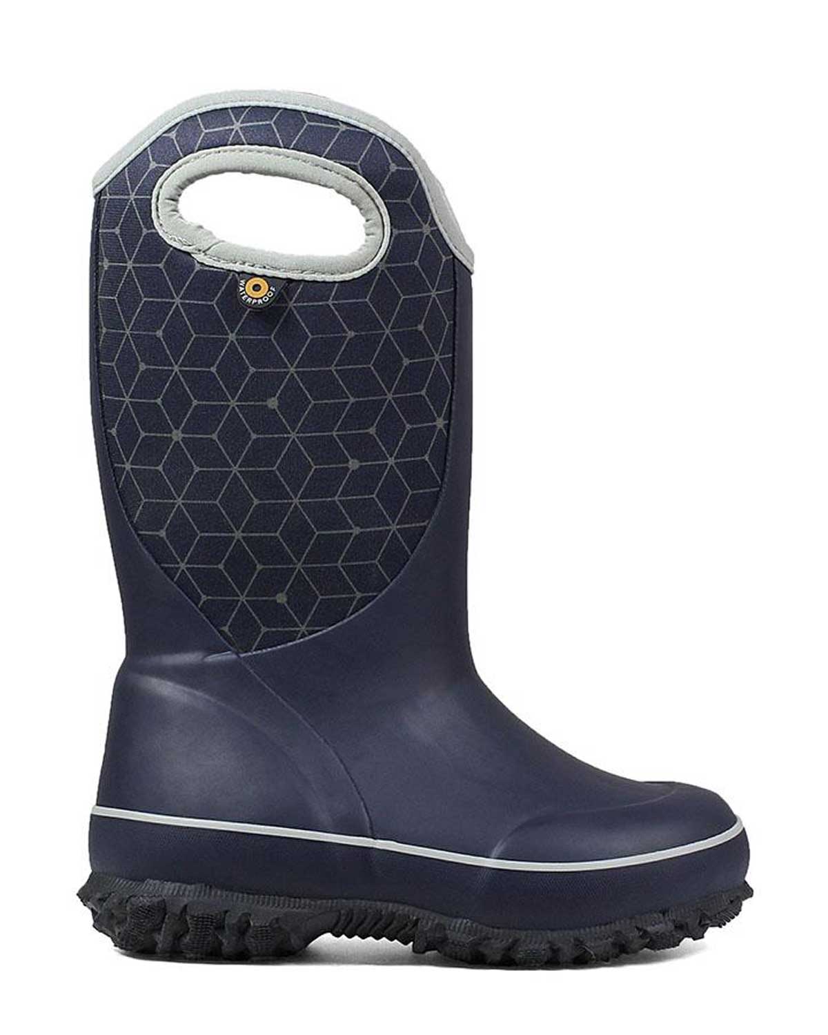 Slushie Navy Web Geo Gumboots