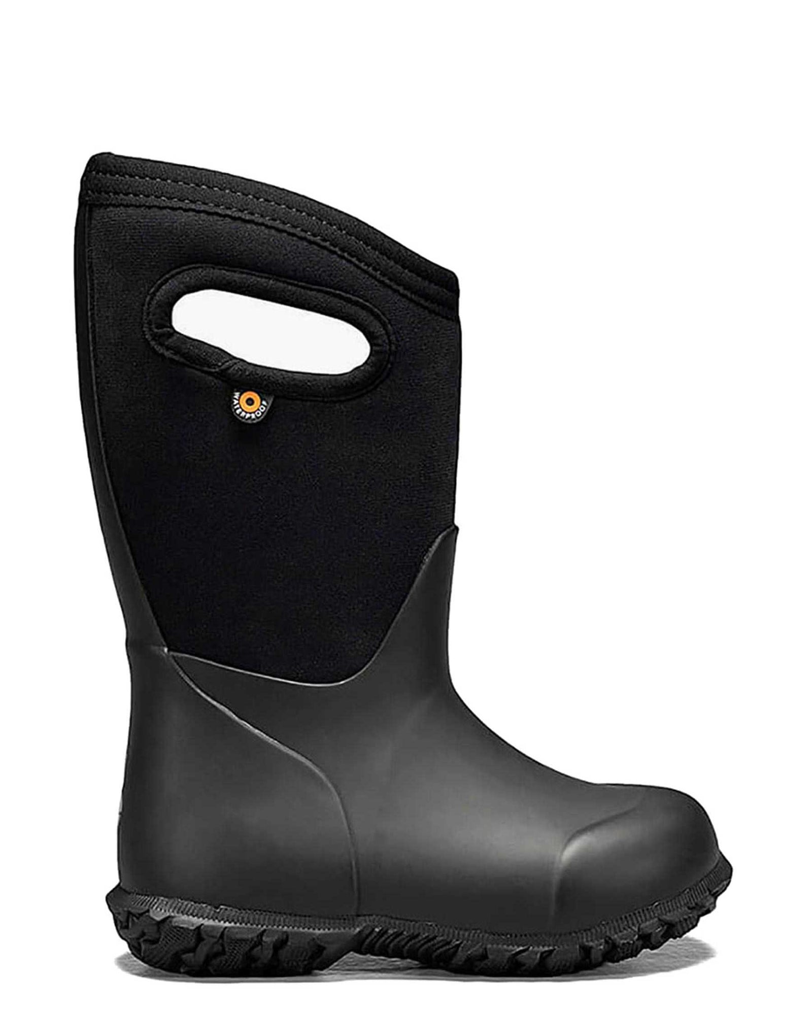 York Solid Black Kids Gumboots