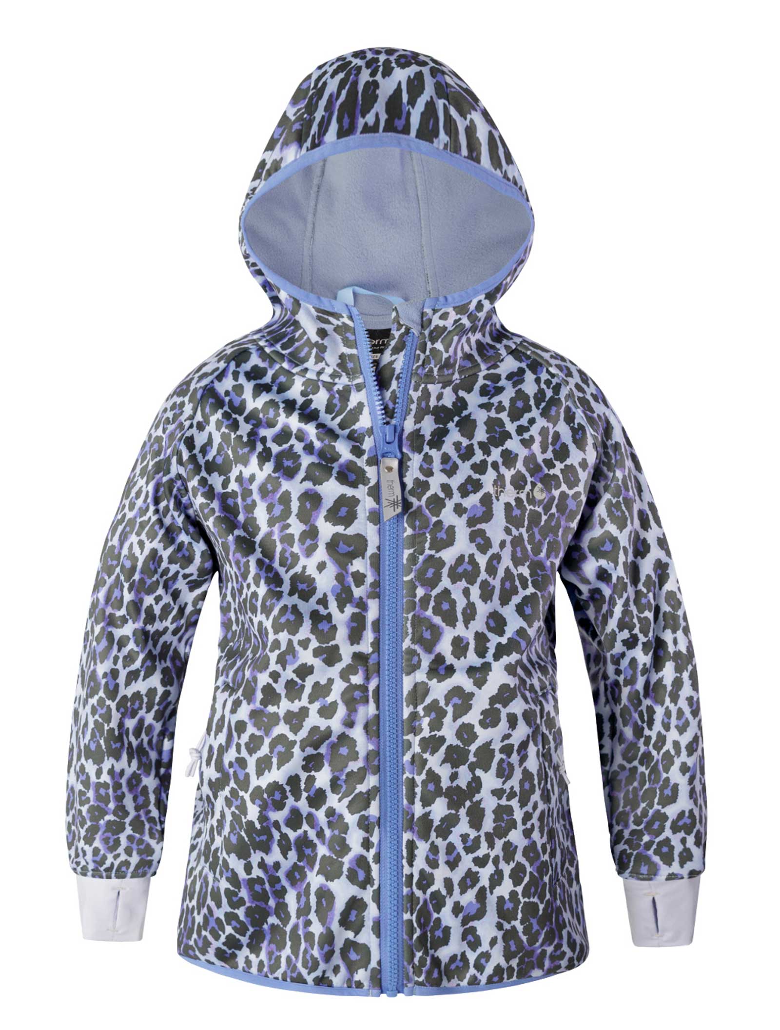 All Weather Girls Hoodie Blue Leopard