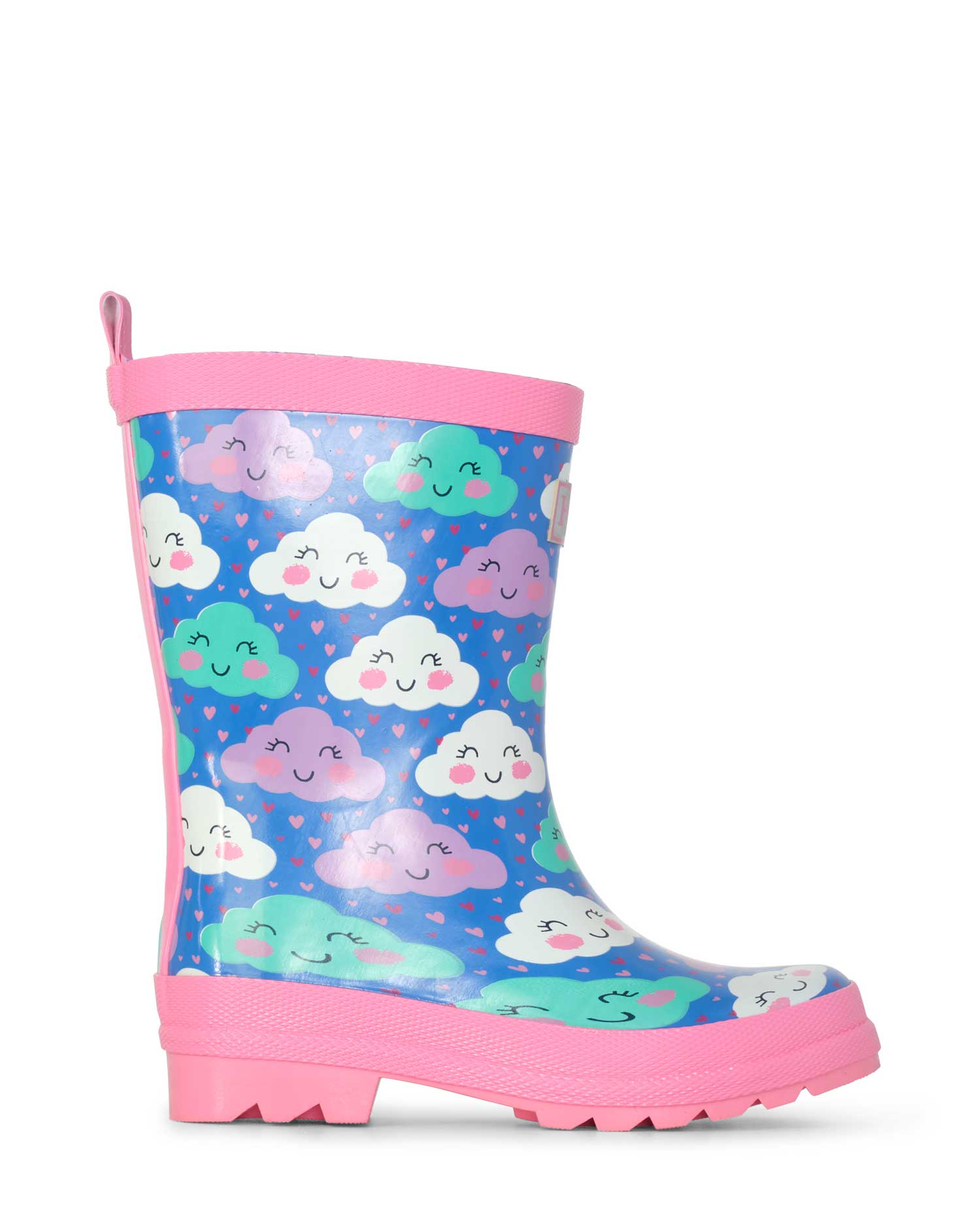Cheerful Clouds Shiny Gumboots