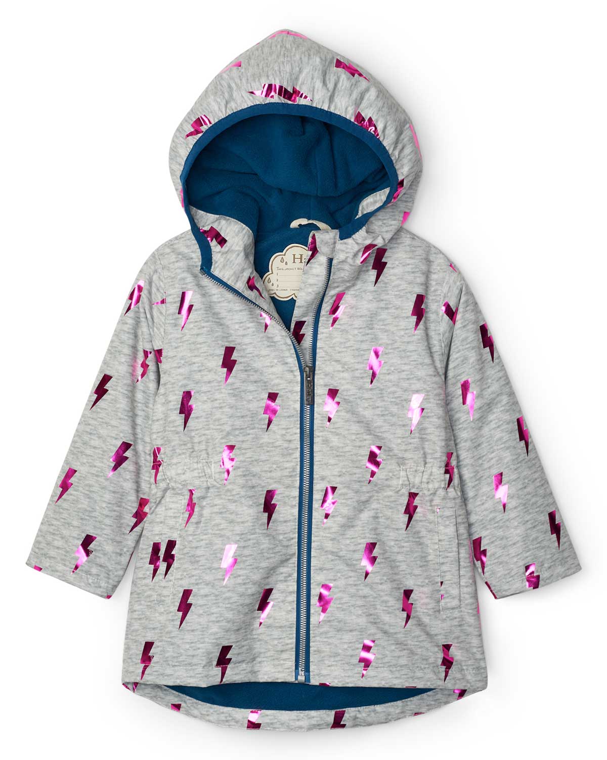 Glitzy Bolts Microfiber Rain Jacket