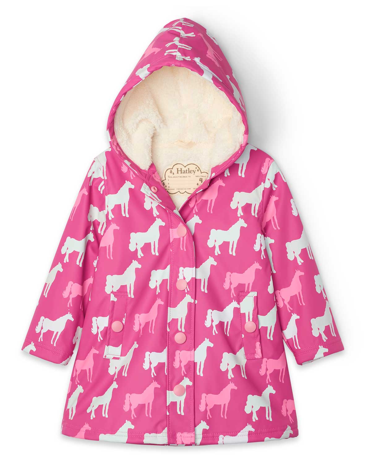 Horse Silhouettes Sherpa Lined Colour Changing Splash Jacket