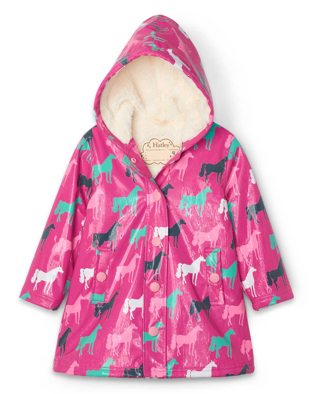 Horse Silhouettes Sherpa Lined Colour Changing Splash Jacket