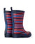 Navy Stripe Matte Gumboots