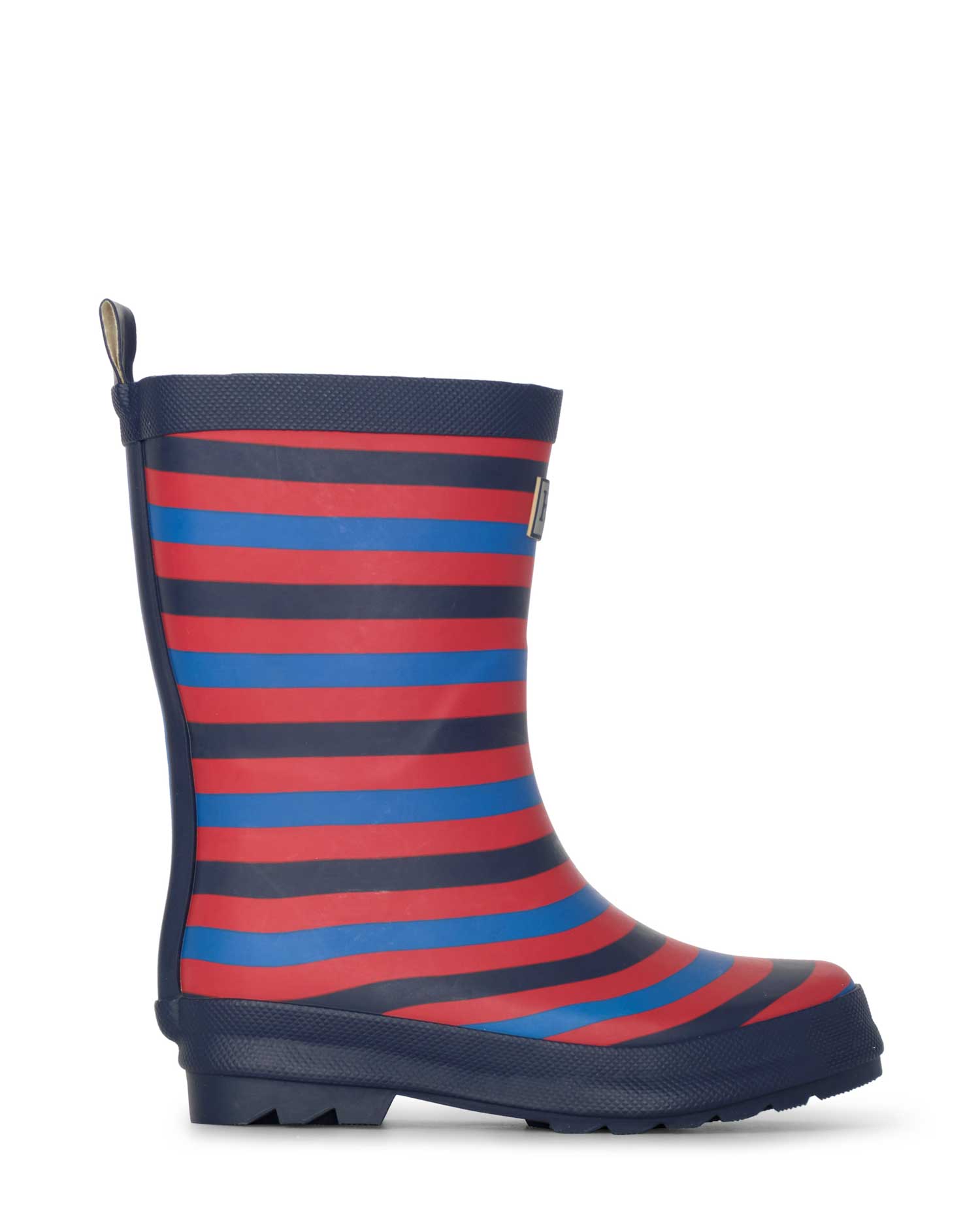 Navy Stripe Matte Gumboots