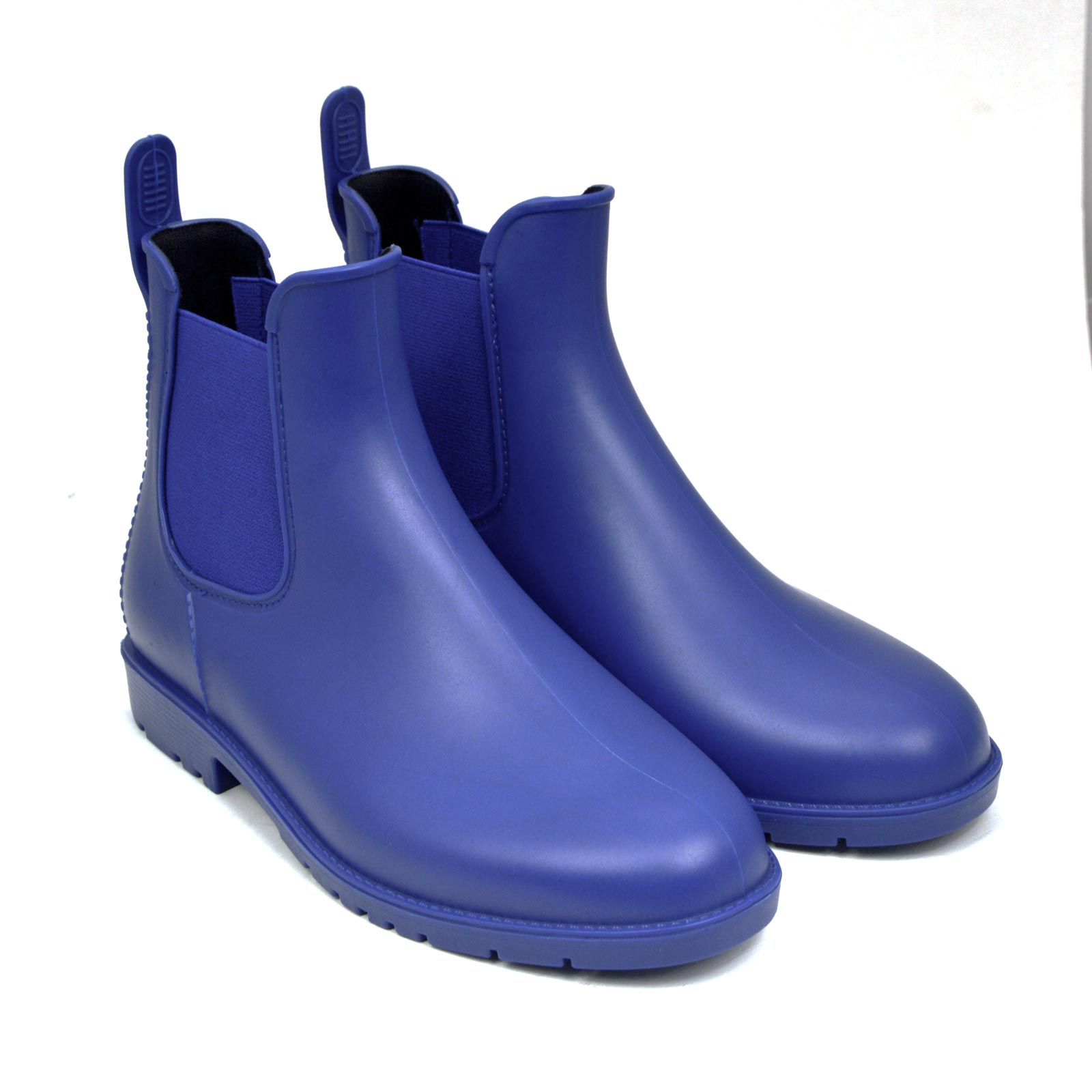 Chelsea Blue Ankle Rain Boots PVC