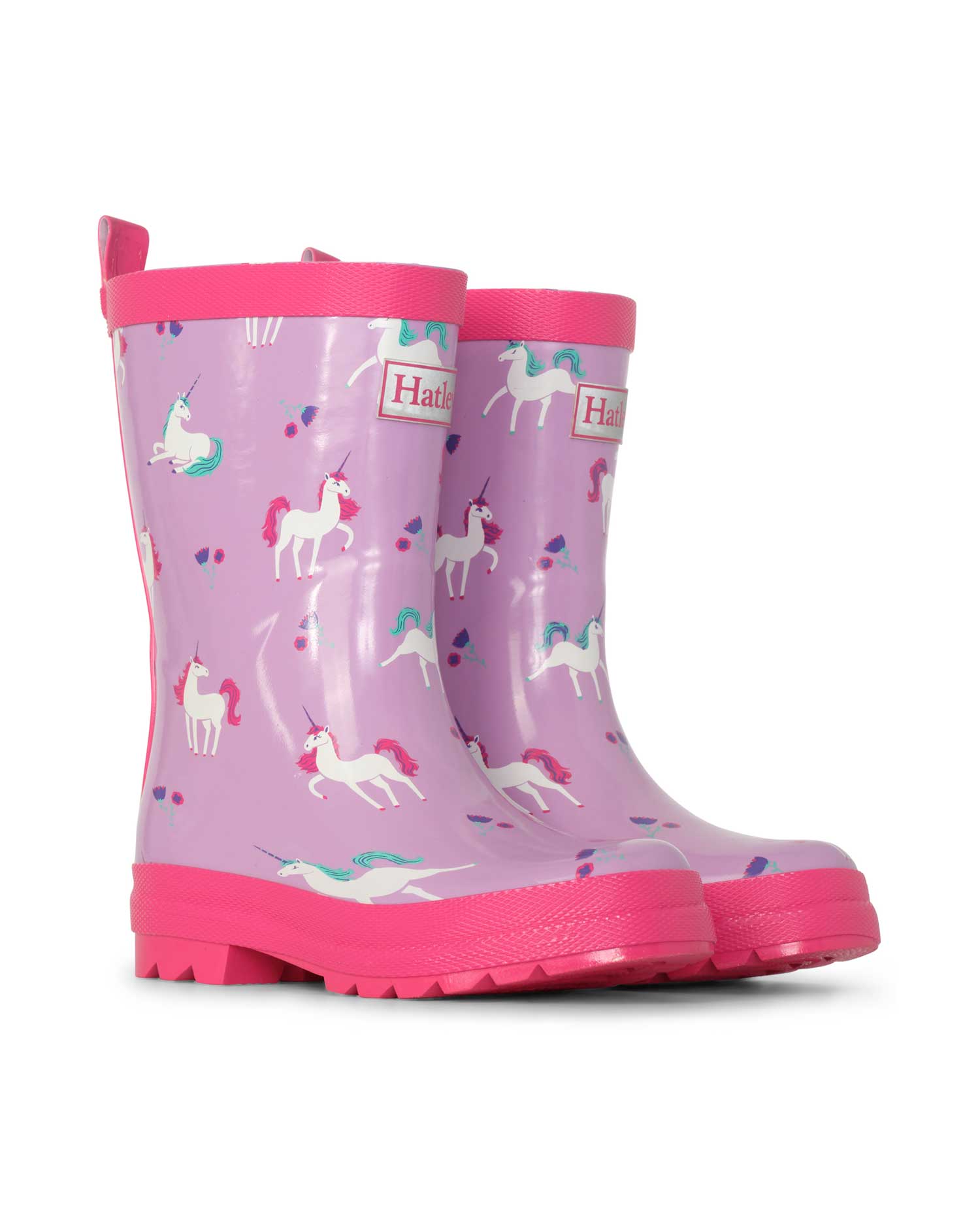 Playful Unicorns Shiny Gumboots