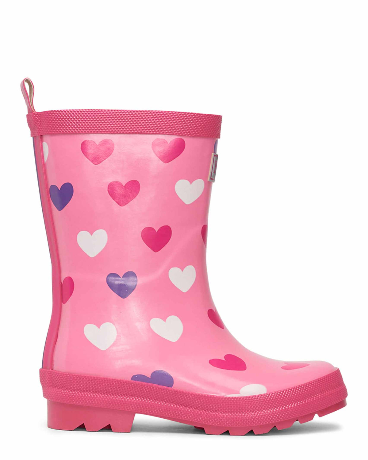 Scattered Hearts Shiny Gumboots