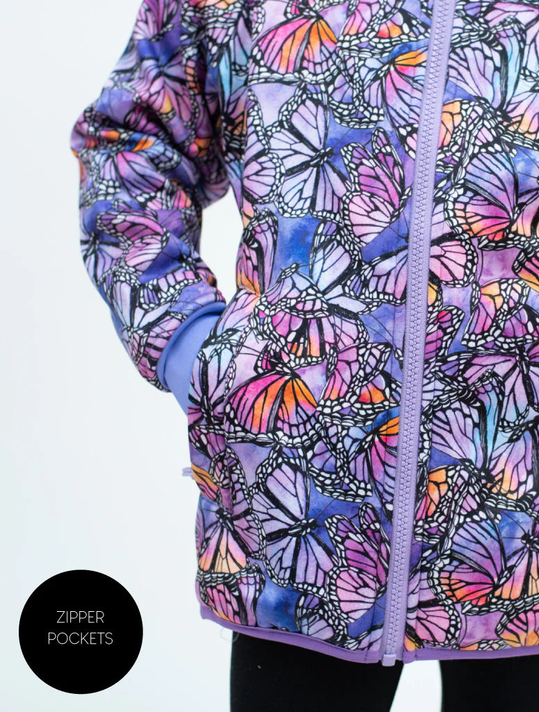 All Weather Waterproof Hoodie Butterfly