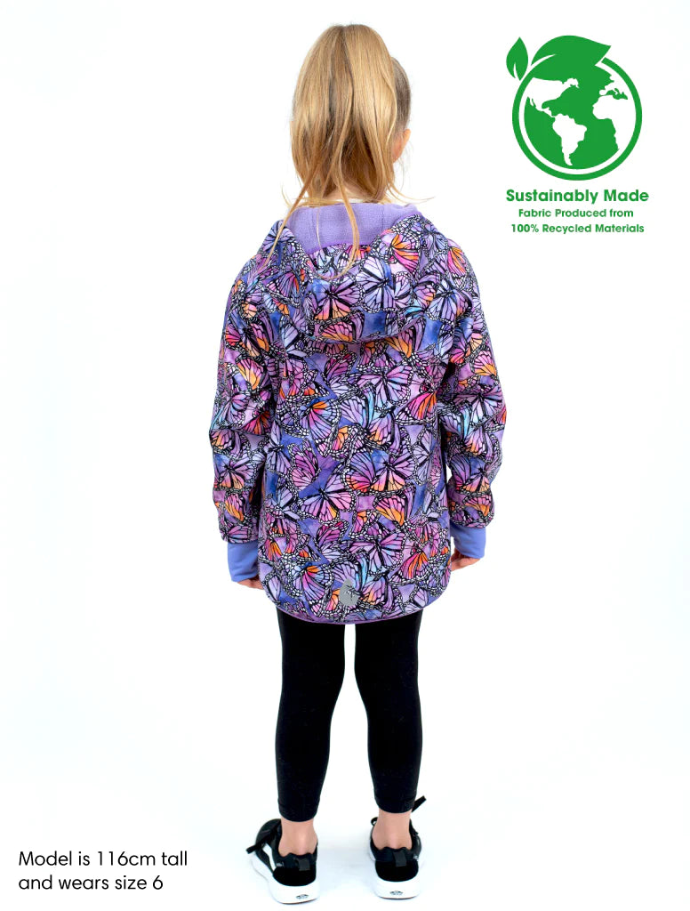 All Weather Waterproof Hoodie Butterfly