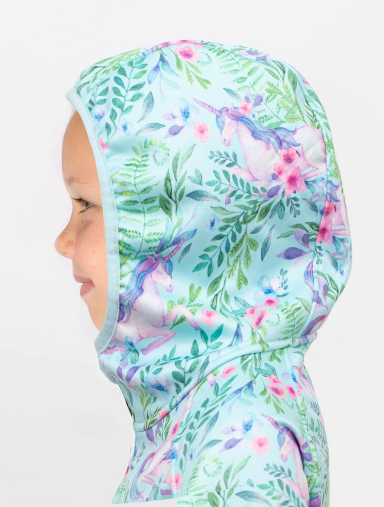 All Weather Waterproof Hoodie Unicorn Garden