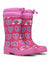 Twisty Rainbow Hearts Sherpa Lined Gumboots